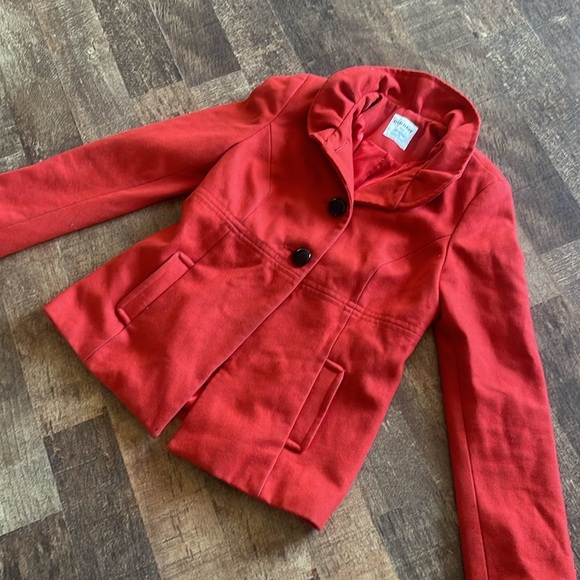 Old Navy Vintage Red Wool Peacoat - Picture 3 of 7